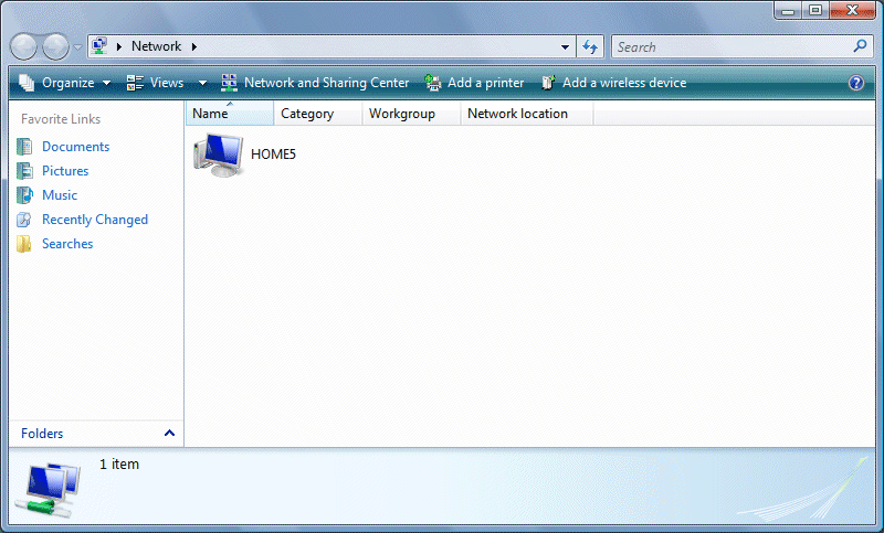 Figure 10: An example of the Network window