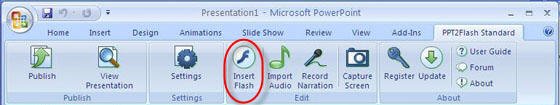 Insert Flash into PowerPoint 2007